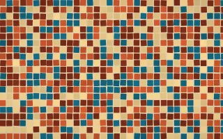 Lagos Wax Mosaic — colourful orange, brown and yellow mosaic background