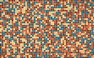 Lagos Wax Fine Mosaic — colourful orange, brown and yellow mosaic background
