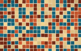 Lagos Wax Grand Mosaic — colourful orange, brown and yellow mosaic background