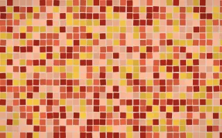 Lantern Festival Mosaic — dark orange and red mosaic background
