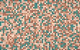 Marrakech Rose Fine Mosaic — light orange and beige mosaic background