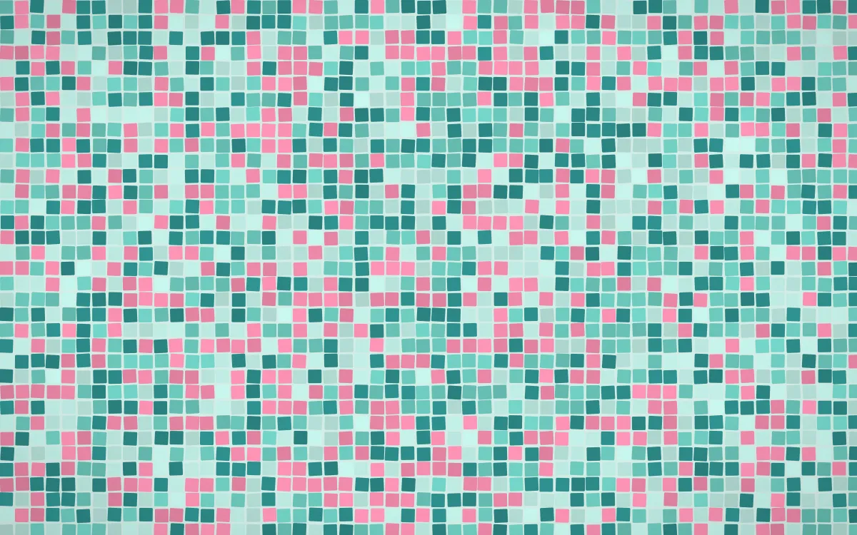 Miami Deco Fine Mosaic — light teal mosaic background