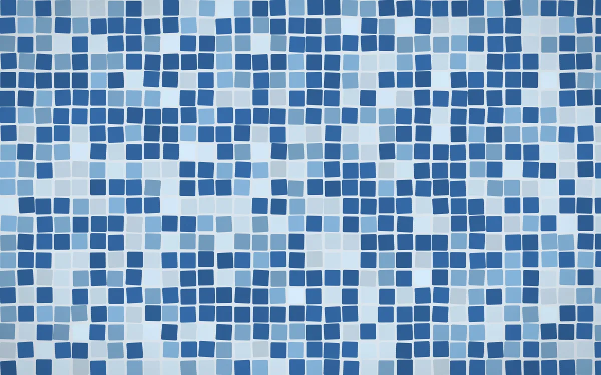 Ming Porcelain Mosaic — light blue mosaic background