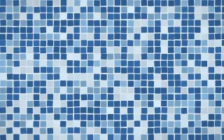 Ming Porcelain Mosaic — light blue mosaic background