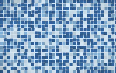Ming Porcelain Mosaic — light blue mosaic background