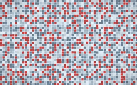 Montréal Hiver Fine Mosaic — light blue mosaic background