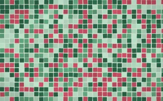 Persian Garden Mosaic — dark green mosaic background