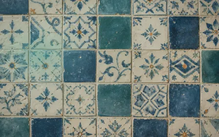 Mosaic Afterglow — light teal mosaic background