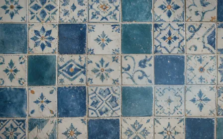 Mosaic Museum Light — light blue mosaic background