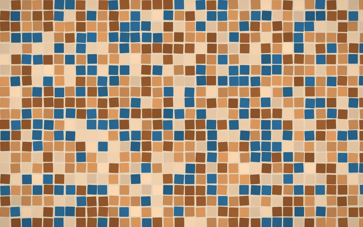 Porto Terra Mosaic — colourful orange, brown and beige mosaic background