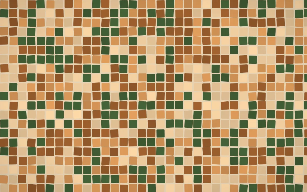 Savanna Clay Mosaic — colourful orange and brown mosaic background