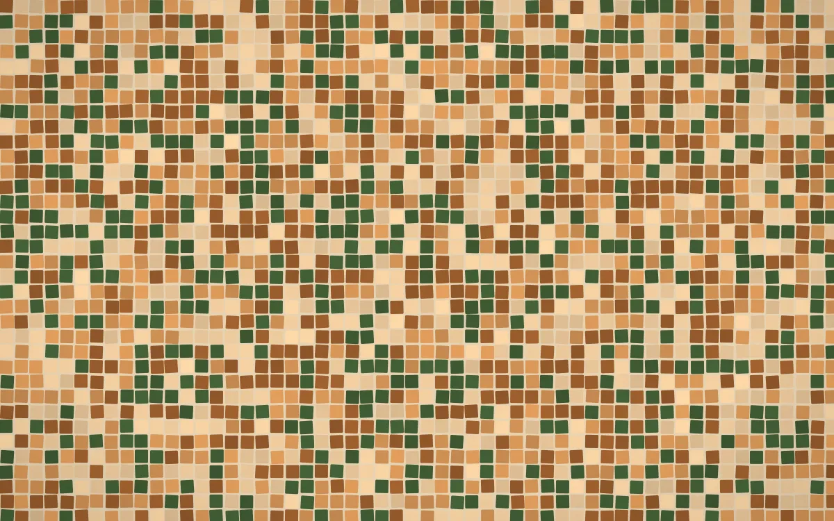 Savanna Clay Fine Mosaic — colourful orange and brown mosaic background