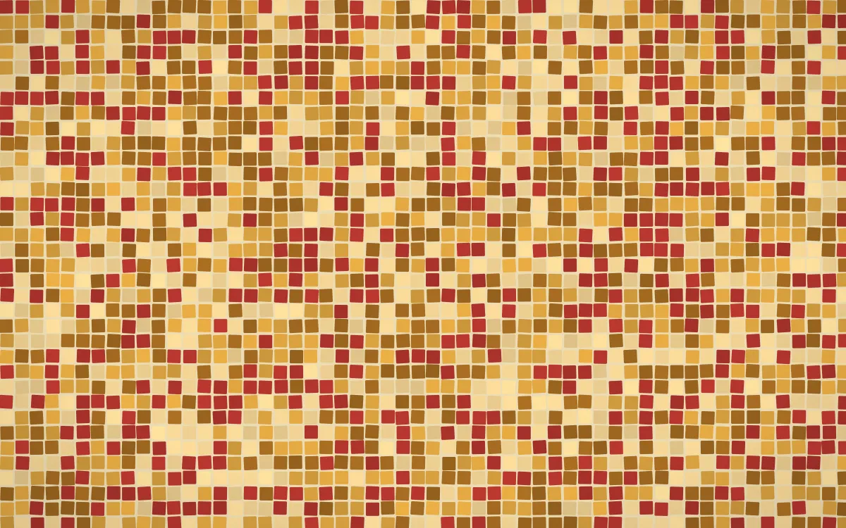 Sevilla Ochre Fine Mosaic — colourful gold, brown and yellow mosaic background