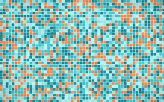 Tahiti Lagoon Fine Mosaic — colourful teal mosaic background