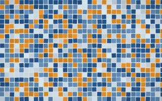 Talavera Puebla Mosaic — light blue mosaic background