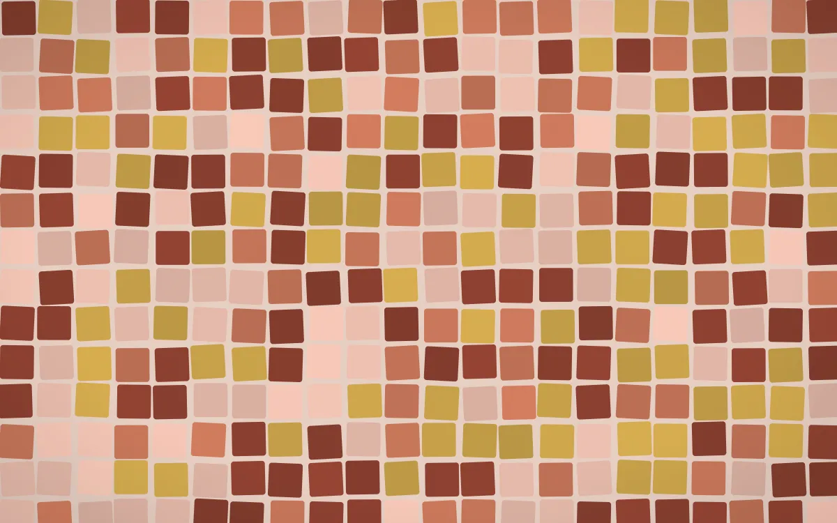 Venetian Rosso Grand Mosaic — dark orange and brown mosaic background
