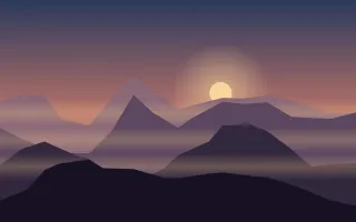Alpenglow — dark blue, pink and purple mountain background