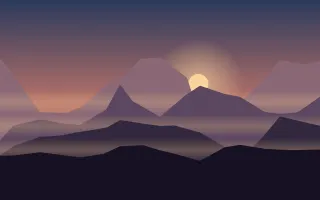 Alpenglow II Alpenglow II — dark blue, pink and purple mountain background, variation II