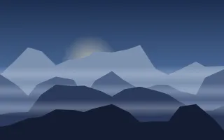 Blue Dawn II Blue Dawn II — dark blue mountain background, variation II