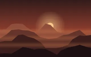 Ember Range — dark red, brown and black mountain background