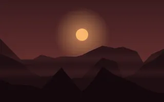 Ember Ridgeline — dark red and black mountain background