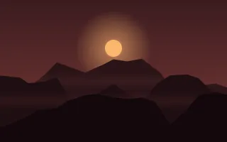 Ember Ridgeline III — dark red and black mountain background, variation III
