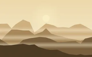 Golden Mist — light beige, orange and brown mountain background