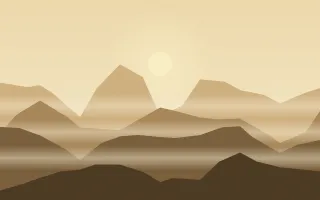 Golden Mist III Golden Mist III — light beige, orange and brown mountain background, variation III