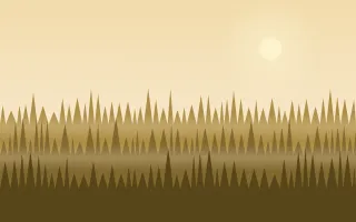 Golden Pines — light beige, gold and brown mountain background