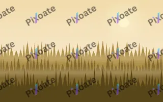 Golden Pines III — light beige, gold and brown mountain background, variation III