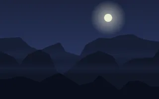 Night Watch Peaks II — dark blue and black mountain background, variation II