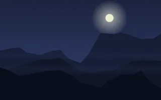 Night Watch Peaks III — dark blue and black mountain background, variation III