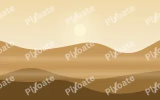 Ochre Steppe III — colourful beige, orange and brown mountain background, variation III