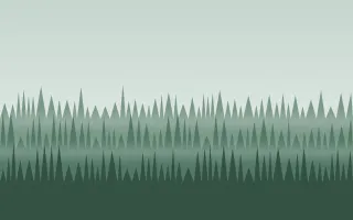 Pine Mist Hills II — light green mountain background, variation II