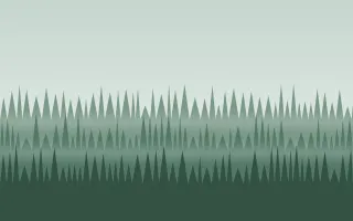 Pine Mist Hills III — light green mountain background, variation III