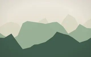 Alpine Morning IV — light beige and green mountain background, variation IV