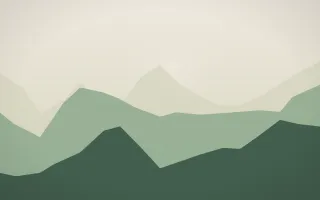Alpine Morning VI — light beige and green mountain background, variation VI