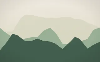 Alpine Morning VIII — light beige and green mountain background, variation VIII