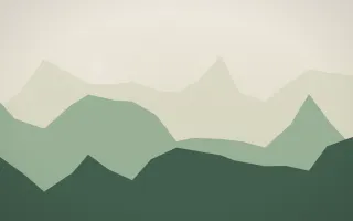 Alpine Morning XI — light beige and green mountain background, variation XI
