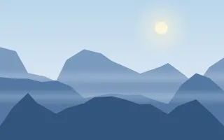 Skyline Blue Peaks II — light blue mountain background, variation II