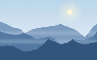 Skyline Blue Peaks III — light blue mountain background, variation III