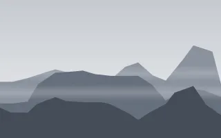 Smoke Summits II — light grey and blue mountain background, variation II