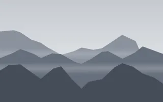 Smoke Summits III — light grey and blue mountain background, variation III