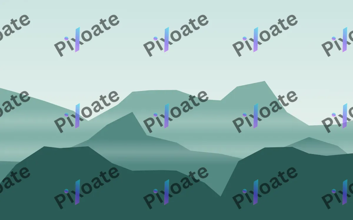 Teal Highlands — light teal mountain background