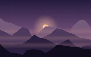 Violet Dusk — dark purple and black mountain background