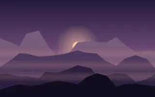 Violet Dusk II — dark purple and black mountain background, variation II