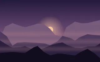 Violet Dusk III — dark purple and black mountain background, variation III