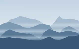 Winter Ridge — light blue mountain background