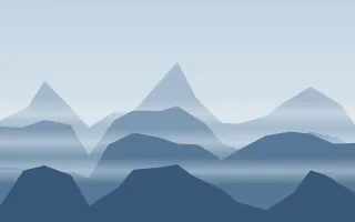 Winter Ridge II — light blue mountain background, variation II