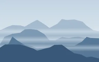 Winter Ridge III — light blue mountain background, variation III